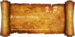 Krebsz Petra névjegykártya